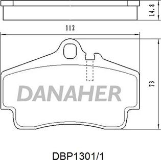 Danaher DBP1301/1 - Kit pastiglie freno, Freno a disco autozon.pro