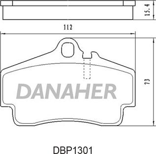 Danaher DBP1301 - Kit pastiglie freno, Freno a disco autozon.pro