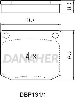 Danaher DBP131/1 - Kit pastiglie freno, Freno a disco autozon.pro