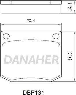 Danaher DBP131 - Kit pastiglie freno, Freno a disco autozon.pro