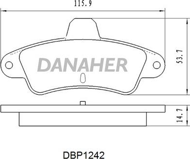 Danaher DBP1242 - Kit pastiglie freno, Freno a disco autozon.pro