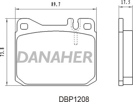 Danaher DBP1208 - Kit pastiglie freno, Freno a disco autozon.pro