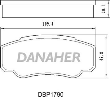 Danaher DBP1790 - Kit pastiglie freno, Freno a disco autozon.pro