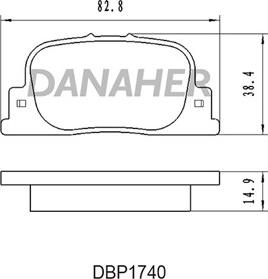 Danaher DBP1740 - Kit pastiglie freno, Freno a disco autozon.pro