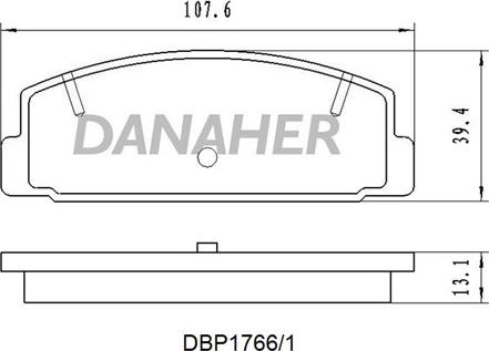 Danaher DBP1766/1 - Kit pastiglie freno, Freno a disco autozon.pro