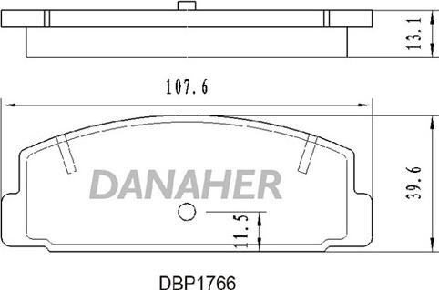 Danaher DBP1766 - Kit pastiglie freno, Freno a disco autozon.pro