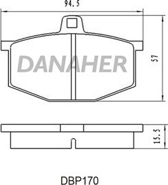 Danaher DBP170 - Kit pastiglie freno, Freno a disco autozon.pro