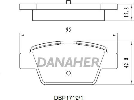 Danaher DBP1719/1 - Kit pastiglie freno, Freno a disco autozon.pro