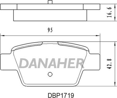 Danaher DBP1719 - Kit pastiglie freno, Freno a disco autozon.pro