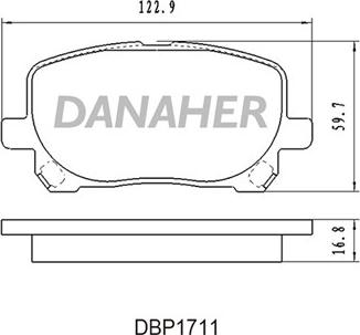 Danaher DBP1711 - Kit pastiglie freno, Freno a disco autozon.pro