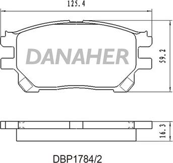 Danaher DBP1784/2 - Kit pastiglie freno, Freno a disco autozon.pro