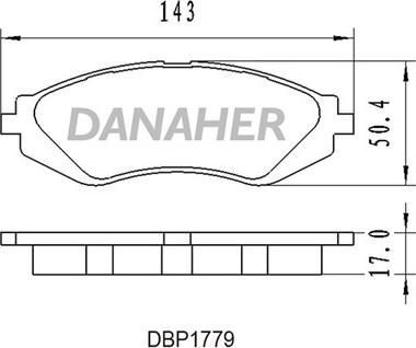 Danaher DBP1779 - Kit pastiglie freno, Freno a disco autozon.pro