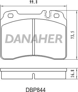 Danaher DBP844 - Kit pastiglie freno, Freno a disco autozon.pro