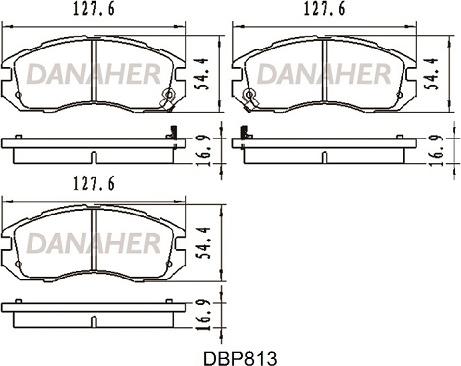 Danaher DBP813 - Kit pastiglie freno, Freno a disco autozon.pro