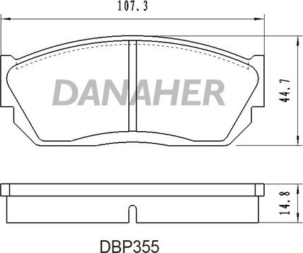 Danaher DBP355 - Kit pastiglie freno, Freno a disco autozon.pro