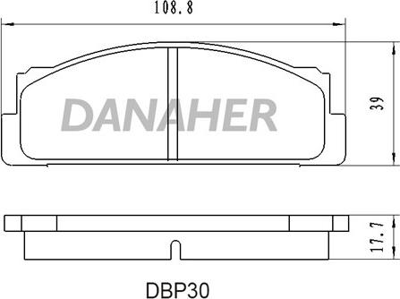 Danaher DBP30 - Kit pastiglie freno, Freno a disco autozon.pro