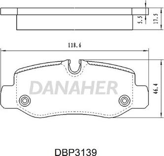 Danaher DBP3139 - Kit pastiglie freno, Freno a disco autozon.pro