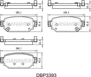 Danaher DBP3393 - Kit pastiglie freno, Freno a disco autozon.pro