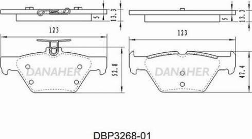 Danaher DBP3268-01 - Kit pastiglie freno, Freno a disco autozon.pro