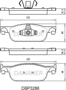 Danaher DBP3286 - Kit pastiglie freno, Freno a disco autozon.pro