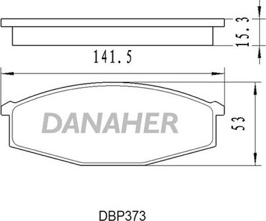 Danaher DBP373 - Kit pastiglie freno, Freno a disco autozon.pro