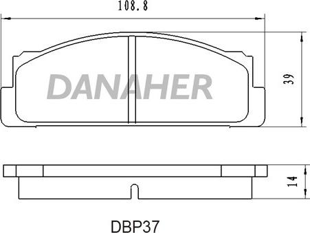 Danaher DBP37 - Kit pastiglie freno, Freno a disco autozon.pro