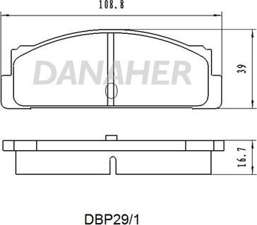 Danaher DBP29/1 - Kit pastiglie freno, Freno a disco autozon.pro