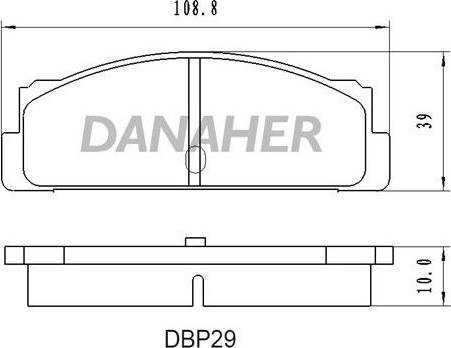 Danaher DBP29 - Kit pastiglie freno, Freno a disco autozon.pro