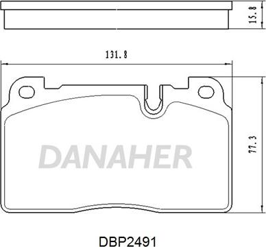 Danaher DBP2491 - Kit pastiglie freno, Freno a disco autozon.pro