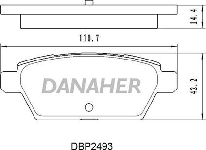 Danaher DBP2493 - Kit pastiglie freno, Freno a disco autozon.pro