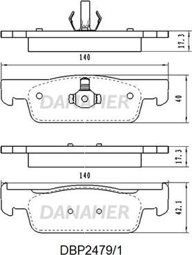 Danaher DBP2479/1 - Kit pastiglie freno, Freno a disco autozon.pro