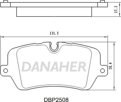 Danaher DBP2508 - Kit pastiglie freno, Freno a disco autozon.pro