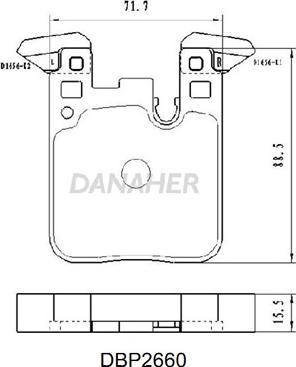 Danaher DBP2660 - Kit pastiglie freno, Freno a disco autozon.pro