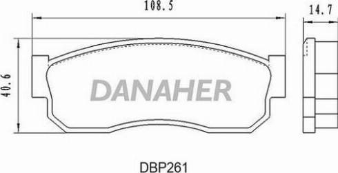 Danaher DBP261 - Kit pastiglie freno, Freno a disco autozon.pro