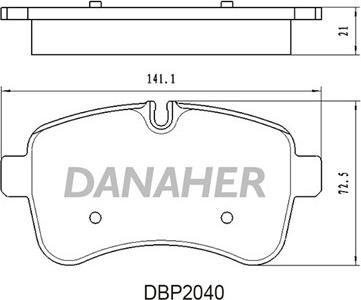 Danaher DBP2040 - Kit pastiglie freno, Freno a disco autozon.pro