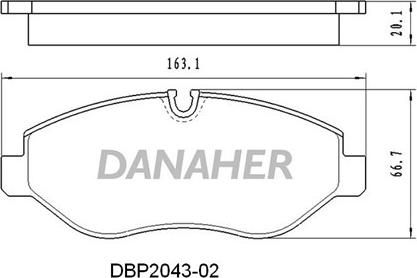 Danaher DBP2043-02 - Kit pastiglie freno, Freno a disco autozon.pro