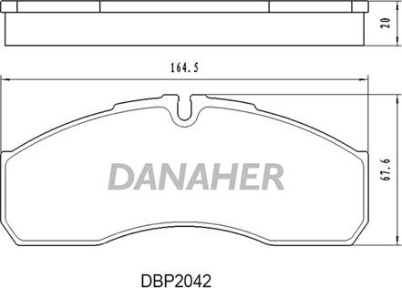 Danaher DBP2042 - Kit pastiglie freno, Freno a disco autozon.pro