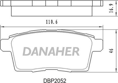 Danaher DBP2052 - Kit pastiglie freno, Freno a disco autozon.pro