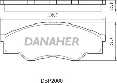 Danaher DBP2060 - Kit pastiglie freno, Freno a disco autozon.pro