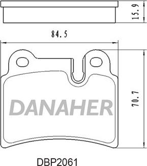 Danaher DBP2061 - Kit pastiglie freno, Freno a disco autozon.pro