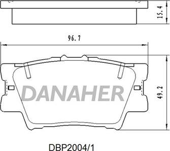 Danaher DBP2004/1 - Kit pastiglie freno, Freno a disco autozon.pro