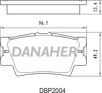 Danaher DBP2004 - Kit pastiglie freno, Freno a disco autozon.pro