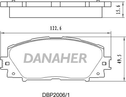 Danaher DBP2006/1 - Kit pastiglie freno, Freno a disco autozon.pro