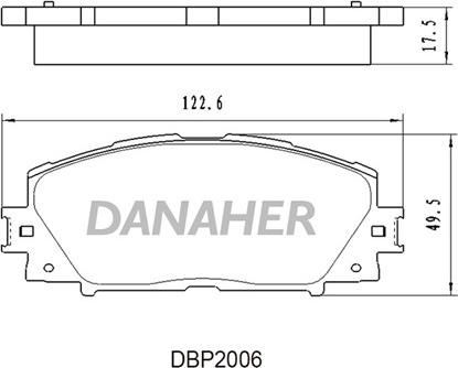 Danaher DBP2006 - Kit pastiglie freno, Freno a disco autozon.pro