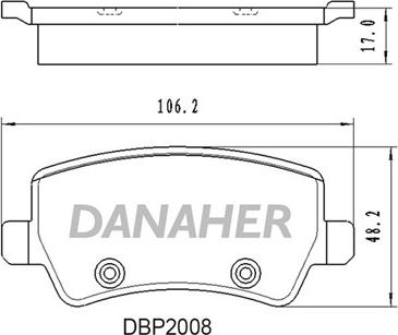 Danaher DBP2008 - Kit pastiglie freno, Freno a disco autozon.pro