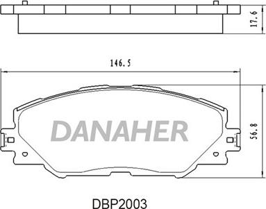 Danaher DBP2003 - Kit pastiglie freno, Freno a disco autozon.pro