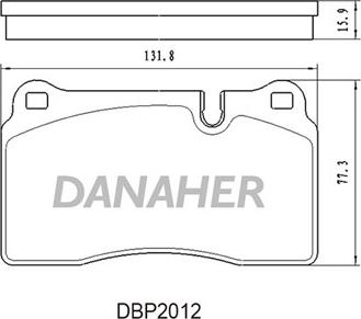 Danaher DBP2012 - Kit pastiglie freno, Freno a disco autozon.pro