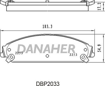 Danaher DBP2033 - Kit pastiglie freno, Freno a disco autozon.pro