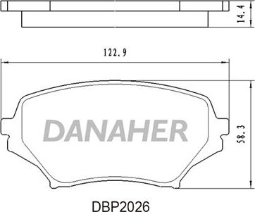 Danaher DBP2026 - Kit pastiglie freno, Freno a disco autozon.pro