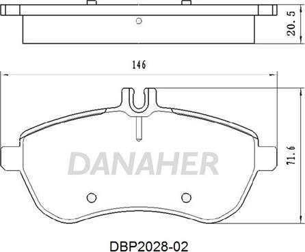 Danaher DBP2028-02 - Kit pastiglie freno, Freno a disco autozon.pro